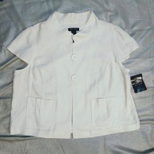 Axcess Liz Claiborne Linen Blend Jacket. Summer Vacation Resort